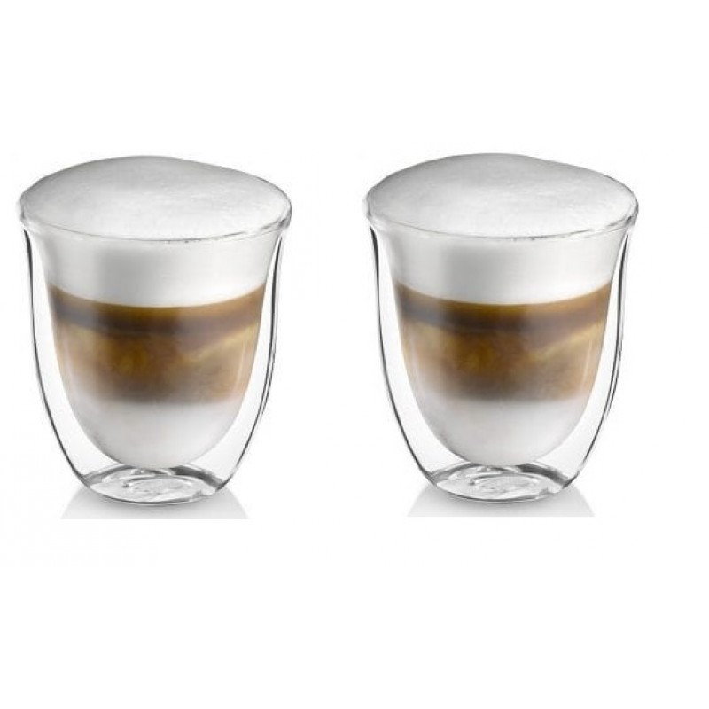 Set 2 pahare thermo  cu pereti dubli, CAPPUCCINO, 240ml , DelCaffe