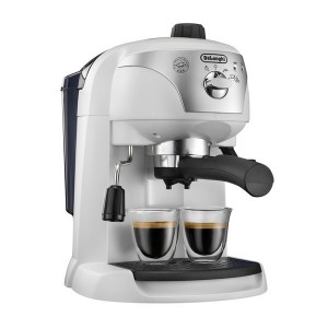 Espressor cu pompa DeLonghi EC221.White, Dispozitiv spumare, Sistem cappuccino, 15 Bar, 1 l, Oprire automata