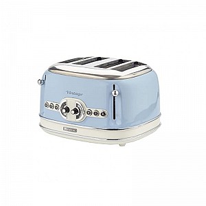 Prajitor de paine Ariete, 0156 Vintage, 1600 W, 4 Felii, crem/blue