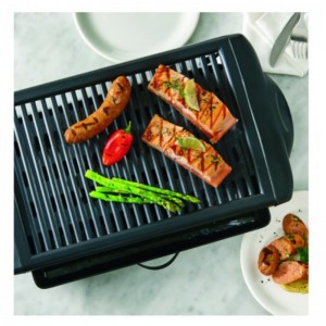 Gratar electric Studio Casa Mr.Grill SC2120, tava scurgere detasabila, 1200 W, reglare temperatura, Negru