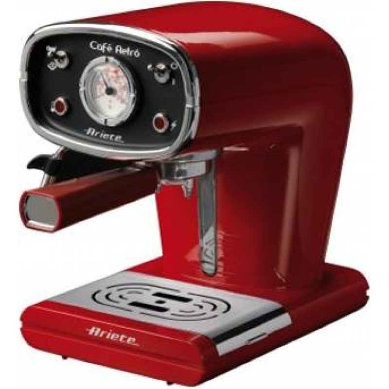 Espressor manual Ariete Retro 1388, 900 W, 15 bar, Negru