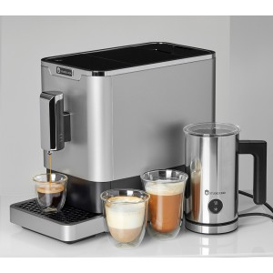 Pachet Espressor automat  Studio Casa DIVA DE LUXE, cafea boabe, 1.1 l, 1470W,  19Bar,inox +Aparat Spumat Lapte