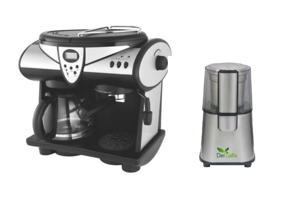 Pachet Espressor Studio Casa 1353 New Delicia Combi , 15 Bar, 2 In 1 + Rasnita Del Caffe Grind Master, 220W, 60G